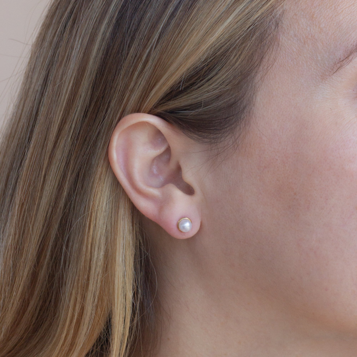 Pendientes + Perla Oro18K Pendientes + Perla Oro18K