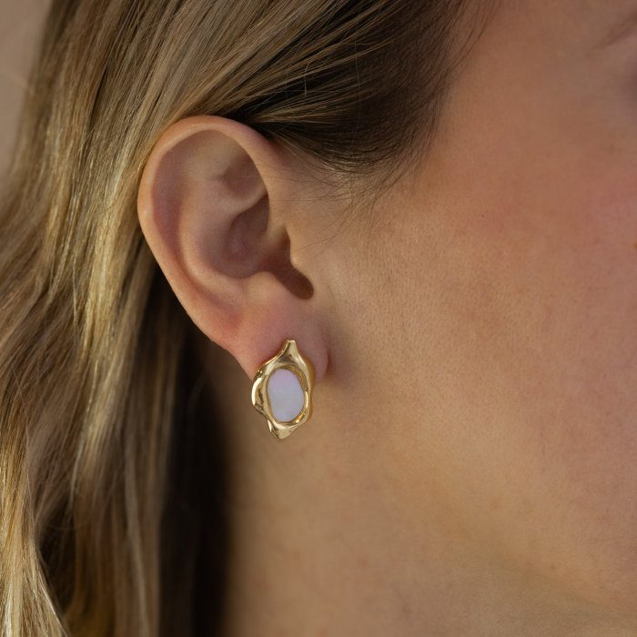 Pendientes Pétalo Nacar