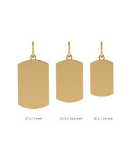 Dije Mini Rectangular Oro18k Dije Mini Rectangular Oro18k