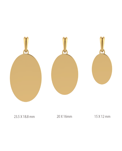 Dije Midi Oval Oro18K