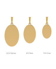 Dije Midi Oval Oro18K Dije Midi Oval Oro18K