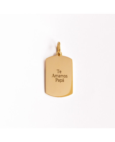 Dije Maxi Rectangular Oro18k