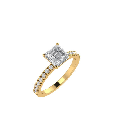 Asscher French engagement ring Asscher French engagement ring