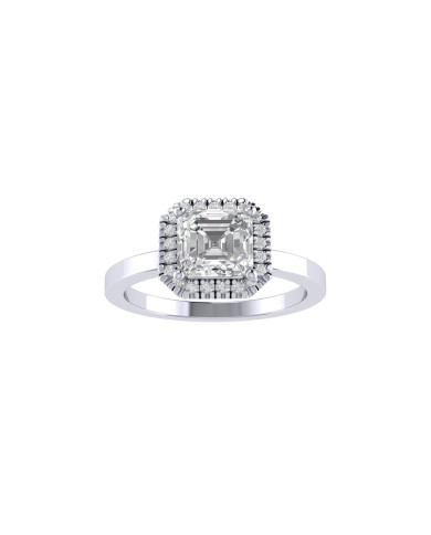 Asscher Halo engagement ring Asscher Halo engagement ring