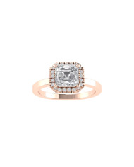 Asscher Halo engagement ring