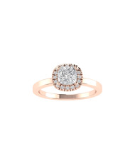 Cushion Halo engagement ring 5mm