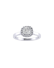 Cushion Halo engagement ring 5mm