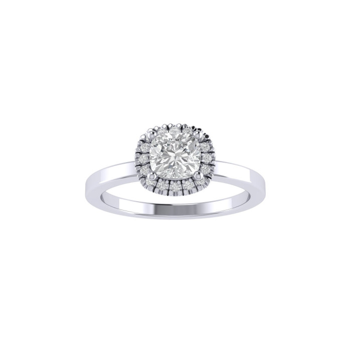 Cushion Halo engagement ring 5mm