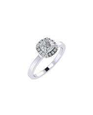 Cushion Halo engagement ring 5mm