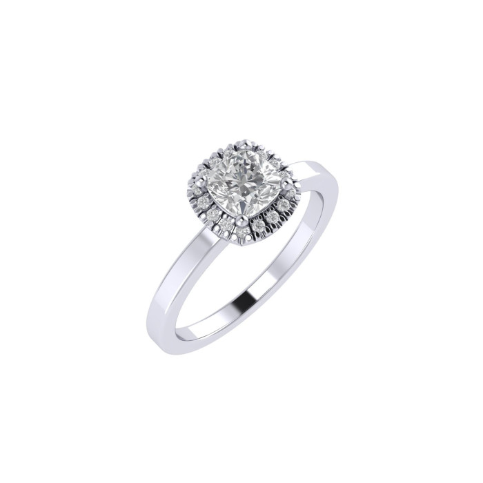 Cushion Halo engagement ring 5mm
