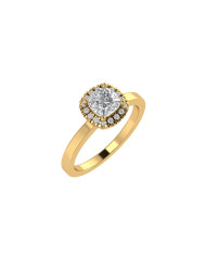 Cushion Halo engagement ring 5mm