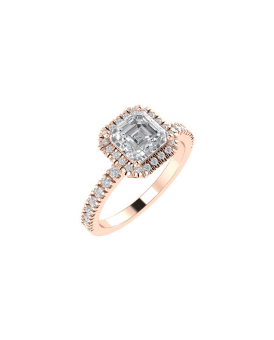 Cushion halo & pavè engagement ring 5mm Cushion halo & pavè engagement ring 5mm