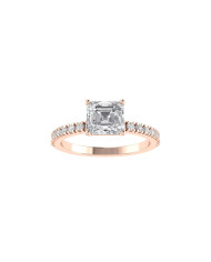 Cushion pavè engagement ring 5mm