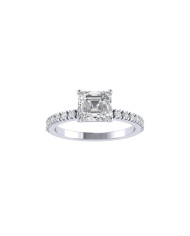 Cushion pavè engagement ring 5mm