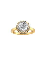 Cushion Halo engagement ring 7.1mm