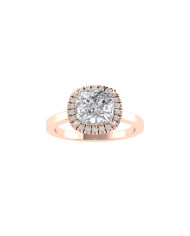 Cushion Halo engagement ring 7.1mm