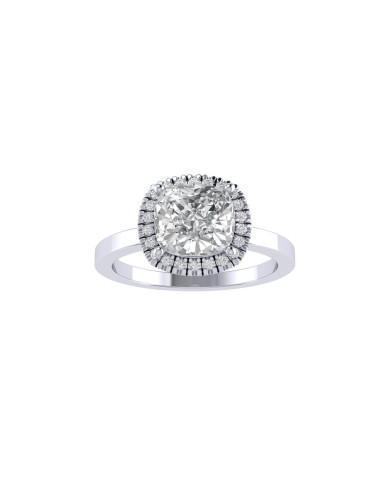 Cushion Halo engagement ring 7.1mm