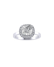 Cushion Halo engagement ring 7.1mm
