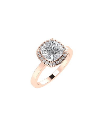 Cushion Halo engagement ring 7.1mm