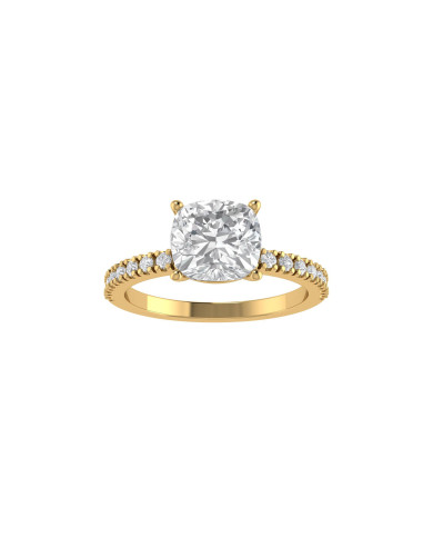 Cushion Pavè engagement ring 7.1mm