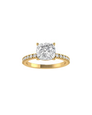 Round Pavè engagement ring 6.5mm