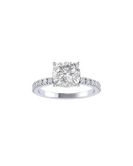 Cushion Pavè engagement ring 7.1mm