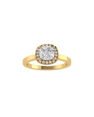 Hexagon Halo engagement ring