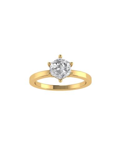 Hexagon engagement ring