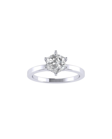 Hexagon engagement ring