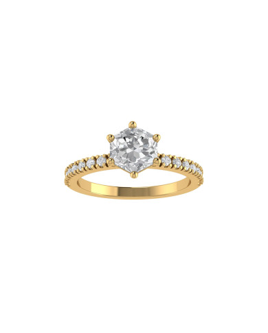 Hexagon Pavè engagement ring