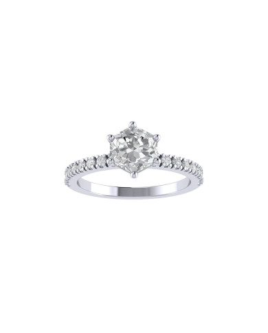 Hexagon Pavè engagement ring