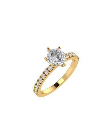 Hexagon Pavè engagement ring