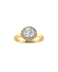 Cushion Halo engagement ring 7.1mm