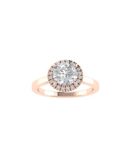 Round Halo engagement ring 6.5mm