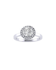 Round Halo engagement ring 6.5mm