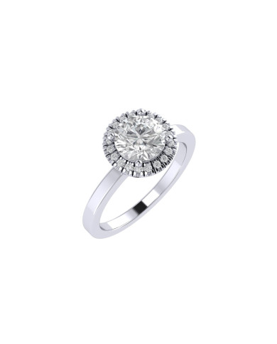 Round Halo engagement ring 6.5mm