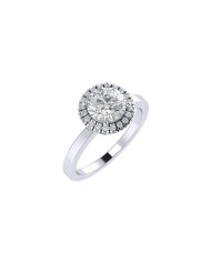 Round Halo engagement ring 6.5mm