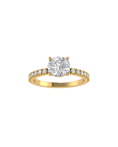 Round Pavè engagement ring 6.5mm