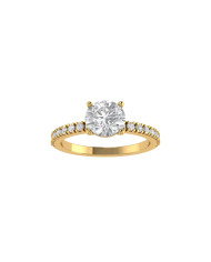 Round Pavè engagement ring 6.5mm