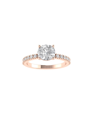 Round Pavè engagement ring 6.5mm