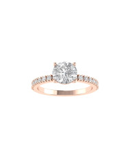 Round Pavè engagement ring 6.5mm