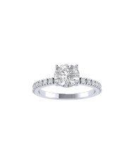 Round Pavè engagement ring 6.5mm