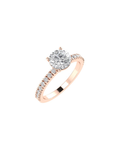 Round Pavè engagement ring 6.5mm