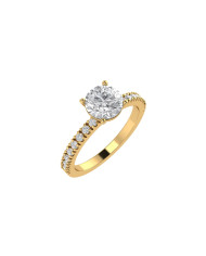Round Pavè engagement ring 6.5mm