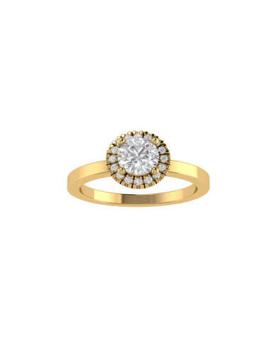 Round Halo engagement ring 5.1mm