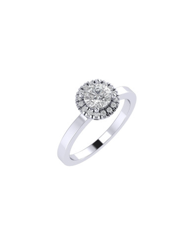 Round Halo engagement ring 5.1mm