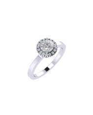 Round Halo engagement ring 5.1mm
