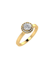 Round Halo engagement ring 5.1mm