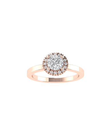Round Halo engagement ring 5.1mm