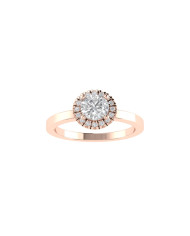 Round Halo engagement ring 5.1mm